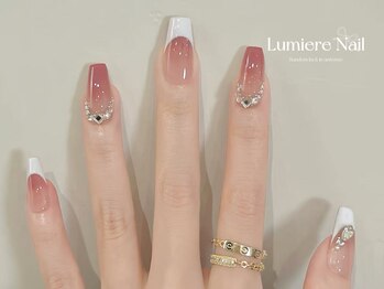 ルミエール ネイル モンナカ(Lumiere Nail Monnaka)/ボルドー/ツイード/ブラウン