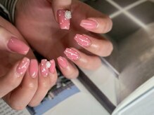 アース ネイルアンドアイラッシュ 甲府昭和店(HAIR & MAKE EARTH Nail&Eyelash)/ガーリーデザイン¥9500