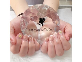 スーパーガール(supergirl)/シンプルデザインネイル