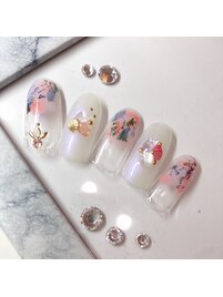 涼しげ夏ネイル8980円