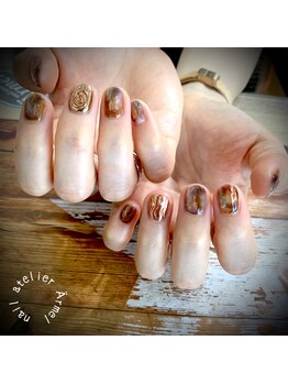 ネイルアトリエ エルメル(nail atelier Armel)/ミラーアクセント