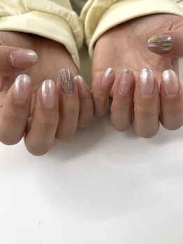 マグネット、ミラーネイル