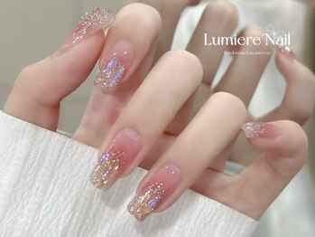 ルミエール ネイル モンナカ(Lumiere Nail Monnaka)/ボルドー/ツイード/ブラウン