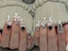 アイ ネイルズ 天神店(I nails)/ホワイトガーリー　¥6500～