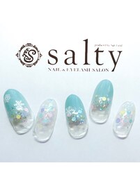 雪の結晶ネイル