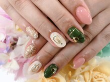 ディーネイル 天王寺(D-nail)/【小山】カーキ×ピンク