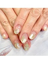 ネイルアンドまつげ リュフェール 五反田(Nail Lufaire)/クリア感たっぷりうる艶ネイル