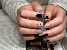 アース ネイルアンドアイラッシュ 甲府昭和店(HAIR & MAKE EARTH Nail&Eyelash)/黒デザイン¥9500