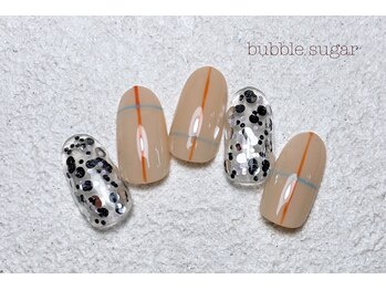 バブル シュガー バイ ネイルクローネ(bubble sugar by.nail crone)/遊び心ニュアンスアート