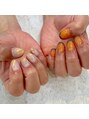 ネイルサロン レクラン(Nail Salon L'ecrin) ちぐはぐオレンジ