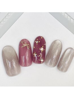 ネイルファクトリー 横浜ベイクォーター店/マグネットデザイン¥9000