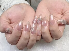 持ち込みキラキラ大人綺麗ネイル