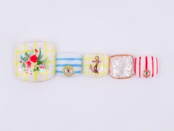 まつげアンドネイル ディアマンローズ(DIAMANT ROSE)/マリンネイルフット・6600円