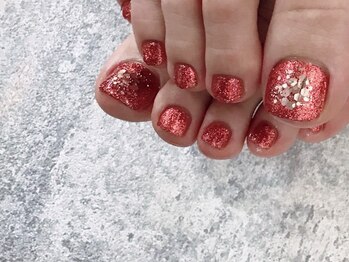 プティットスリール 西尾店(Petit Sourire)/【foot】ラメワンカラー