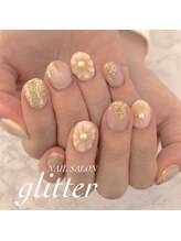 ネイルサロン グリッター(NAIL SALON glitter)/ぷっくりお花ネイル
