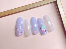 ベアトリーチェ 新宿西口(Beatrice)/キラキラハートネイル　¥7800
