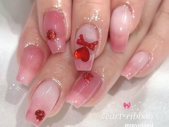 ネイルライフ 目黒店 恵比寿 白金(NailLife)/ハートストーンバレンタイン