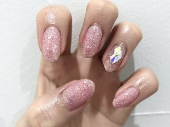 クォーターリゾートネイル(QUARTER RESORT nail)/オフィスピンクネイル☆
