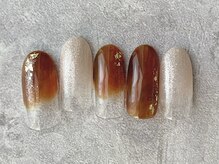 エムドットネイル 池袋(m.nail)/キャラメルブラウンニュアンス