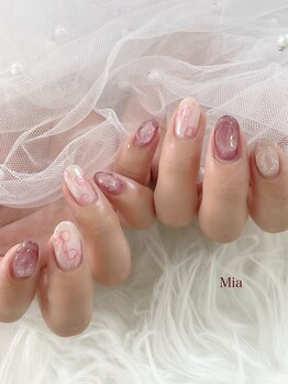 ミア(Mia)/落書きリボンネイル