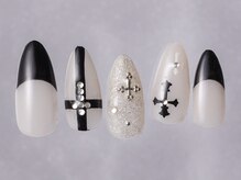 ジェミーネイル シンジュク(Jemiy nail shinjuku)/クロムフレンチy2k¥9480