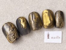 アイネイルズ 三宮店(I nails)/ブラックゴールドニュアンス