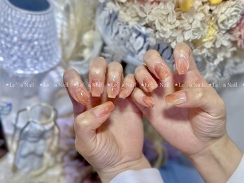 レアネイル 渋谷店(Le’a nail)/桃ニュアンスネイル☆