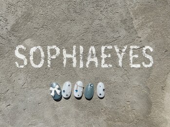 ソフィアアイズ 倉敷店(SOPHIAEYES)/水色リボンキラキラネイル