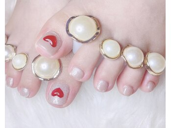 シェリエ(Cherie)/フット/ぷっくりハートネイル