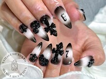 ネイルズガッシュトウキョウ 横浜西口店(NAILsGUSH TOKYO)/白黒ネイル/グラデーション