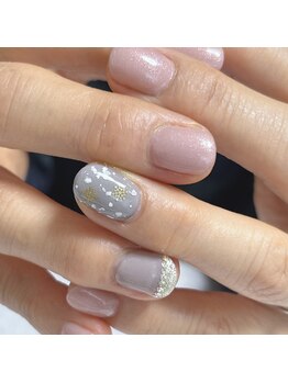 雪の結晶ネイル