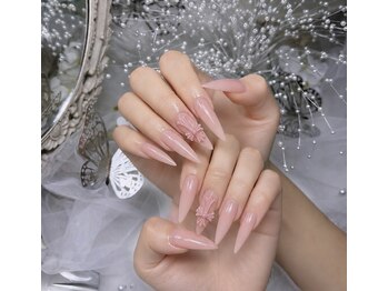 ナァネイル(Naa Nail)の写真/【ハイクオリティ/長持ち】長さだし/持ち込みデザインが人気◎2本ア-トでシンプルな中に個性が光る手元に♪
