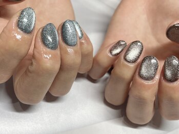 アシメントリーマグネットネイル