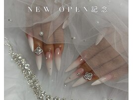 ツイードネイルブライダルネイル