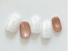 クレモアネイル 池袋西口店(CLEMORE NAIL)/上品チェックネイル