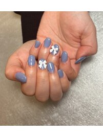 シンプルリボンネイル