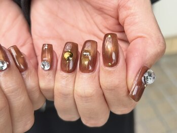 ラグ ネイル(RAG nail)/ブラウン/パーツ/秋ネイル