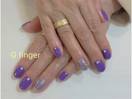 春パープルネイル