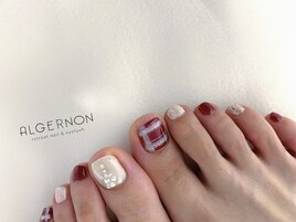 冬のフットネイル