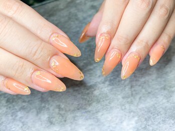 エムネイル(M-Nail)/★コーラルピンク×金箔★