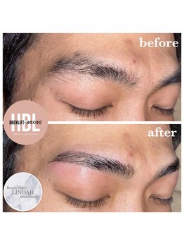 リノア 心斎橋店(LINOAH)/ハリウッドブロウリフト b → a