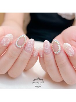ピオニーネイル(peony nail)/クラシックな春ばら