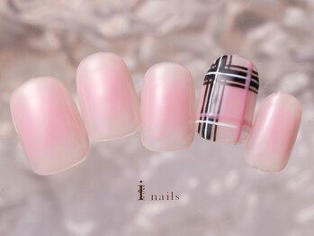 アイネイルズ 町田店(I nails)/チークチェックネイル8480円