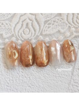 たゆ ネイル(たゆnail)/偏光ぷっくりニュアンスネイル