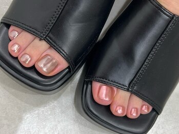 ビューティービースト フォー ネイルアンドアイラッシュ 熊本店(beauty:beast)/フット 全面ミラーネイル