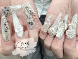 ガーリーネイル　レース