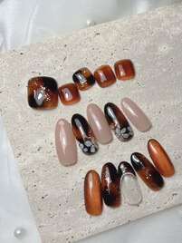 《9月定額サンプル》秋ネイル