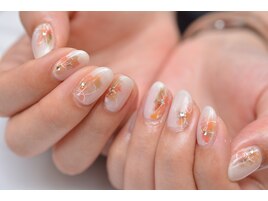 ぼかし花柄ネイル10780円