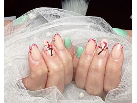 ライトグリーン/手書きアート