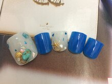 ネイルサロン リリオ(Nail Salon Ririo)/ブルー夏フットネイル